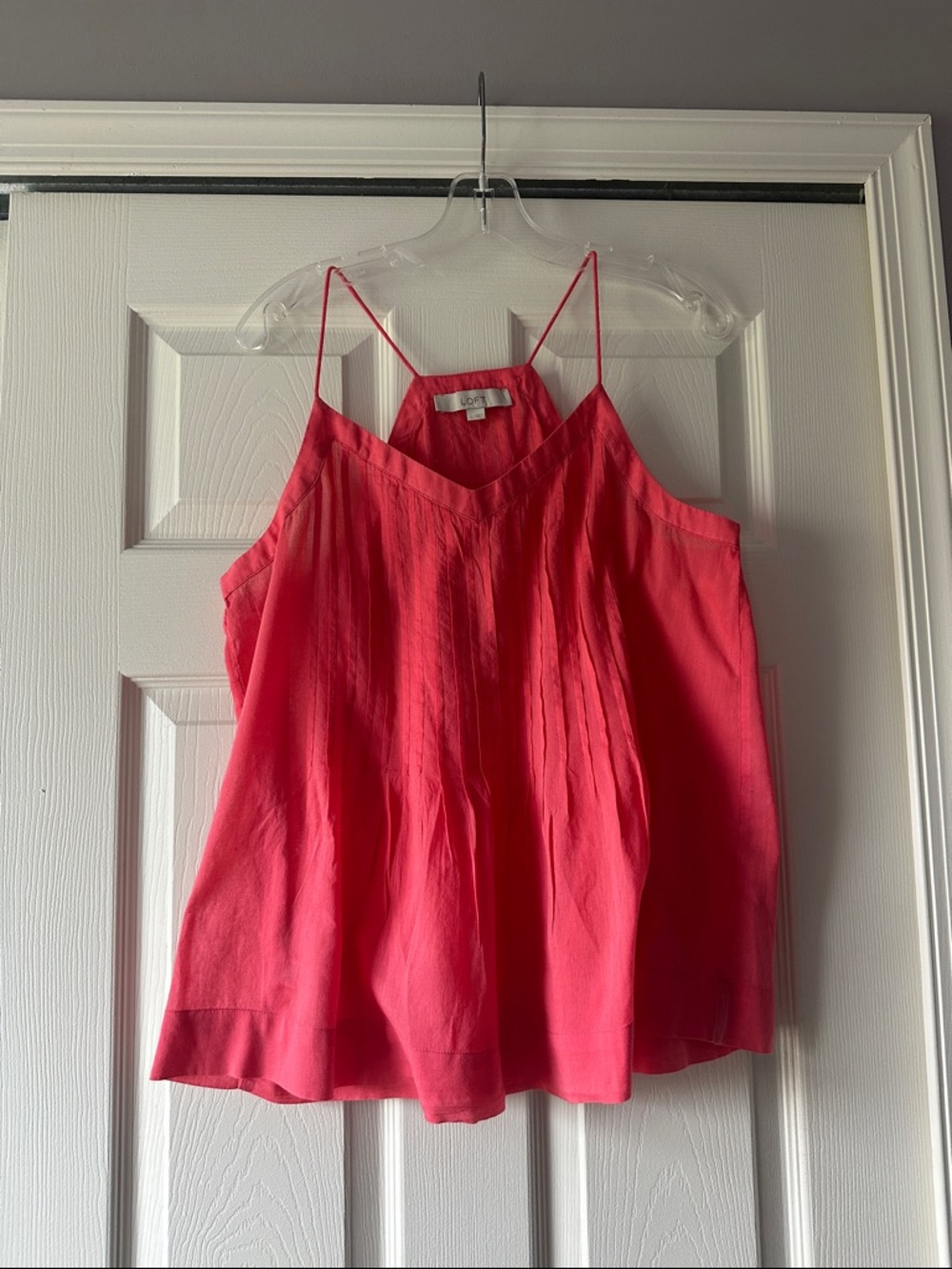 LOFT Coral-Pink Spaghetti Strap Camisole
